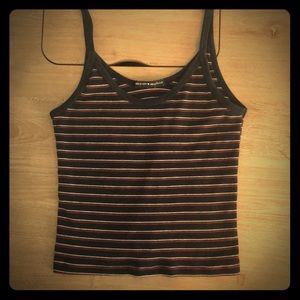 Brandy Melville Cropped, Striped, Tank Top